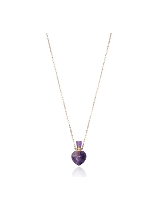 Collar Viceroy 14046C01012 mujer acero baño IP dorado con amatista