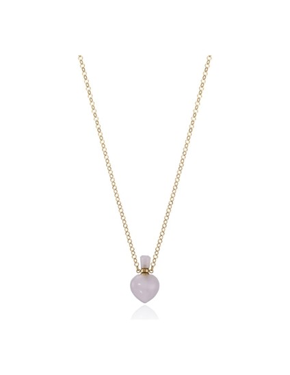Colar Viceroy 14046C01017 Mulher Aço IP Dourado e Quartzo Rosa