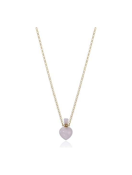Viceroy Women's Necklace 14046C01017 Gold IP Steel Pink Quartz