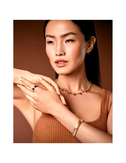 Collar Sra Fn 14078C09019 Mujer Acero IP dorado con piedras