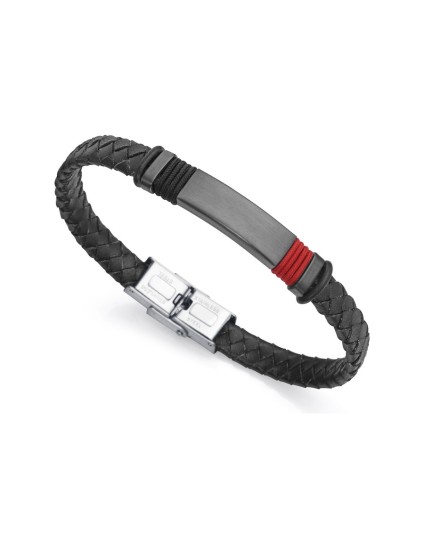 Viceroy Magnum 6480P01010 Men's Bracelet Black Leather & Steel