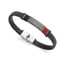 Viceroy Magnum 6480P01010 Men's Bracelet Steel with IP Gun Coating and Black Leather