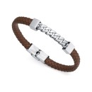 Men's Bracelet Viceroy Beat 75325P01011 Steel with Brown Leather