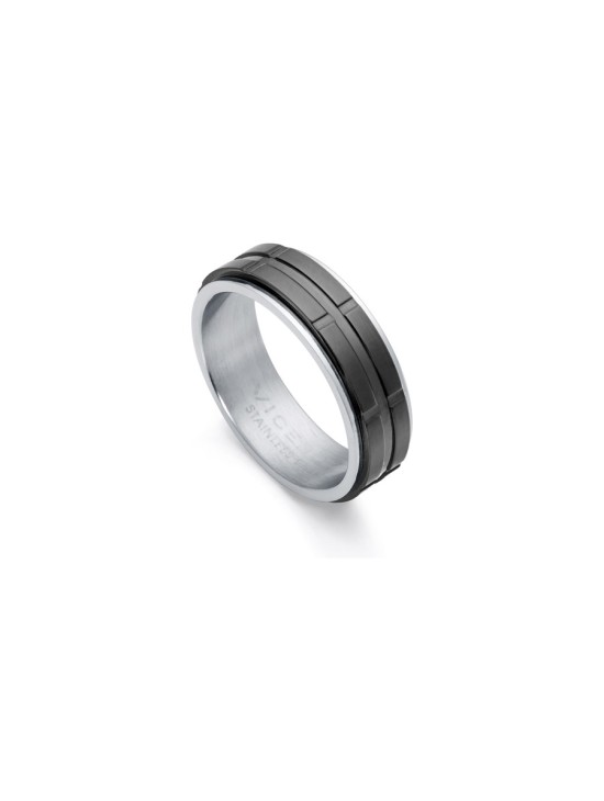 Anillo Magnum Viceroy 75327A02410 Hombre Acero IP Negro