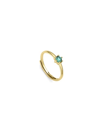 Anel Sra Jewels 9115A013-32 Prata com banho de ouro feminino elegan