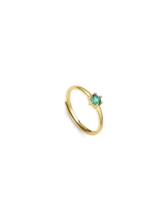 Sra Jewels 9115A013-32 Gold-Plated Sterling Silver Ring for Women