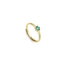 Sra Jewels 9115A013-32 Women's Ring Sterling Silver with Gold Plating