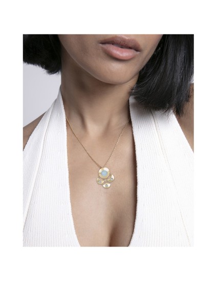 Colar Viceroy 14159C01013 Mulher Aço com Banho IP Dourado