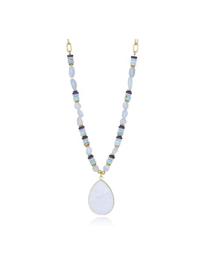 Collar Viceroy 14162C01013 Mujer Acero IP dorado piedras naturales