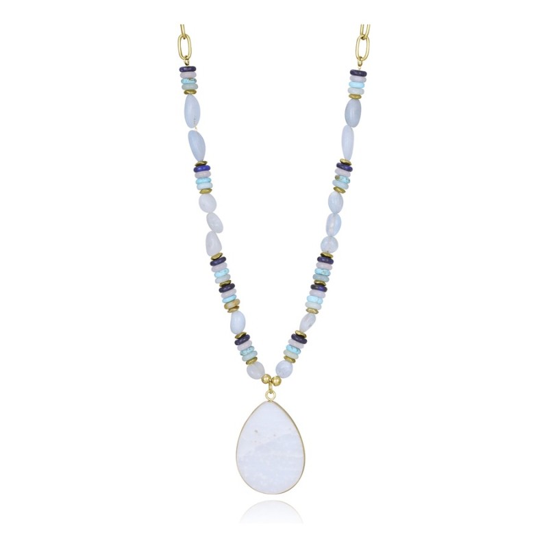 Collar Viceroy 14162C01013 Mujer Acero IP dorado piedras naturales