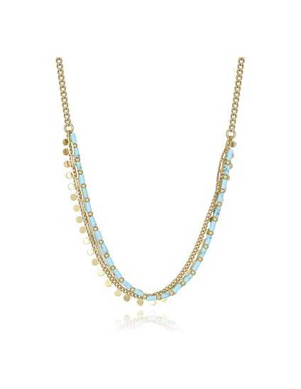 Collar Viceroy 14164C01014 Mujer Acero con baño IP dorado azul