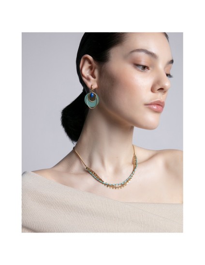 Colar Viceroy 14164C01014 Mulher Aço com Banho IP Dourado Azul