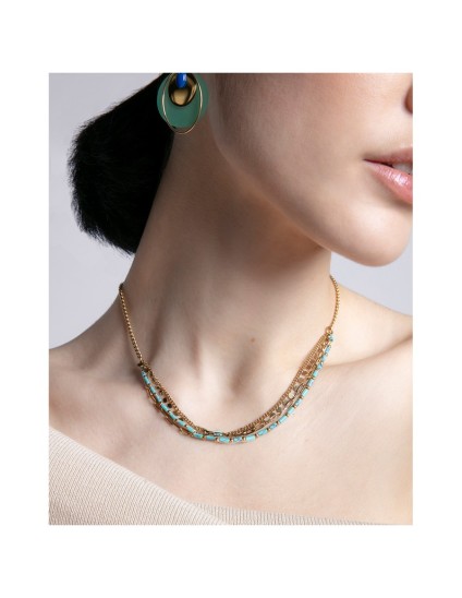 Collar Viceroy 14164C01014 Mujer Acero con baño IP dorado azul