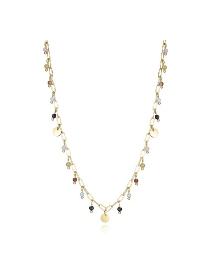 Collar Viceroy 14166C01019 Mujer Acero dorado con piedras naturales