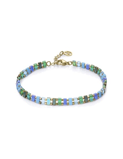 Pulsera Viceroy 14167P01016 Acero IP Dorado con cristales azul y verde