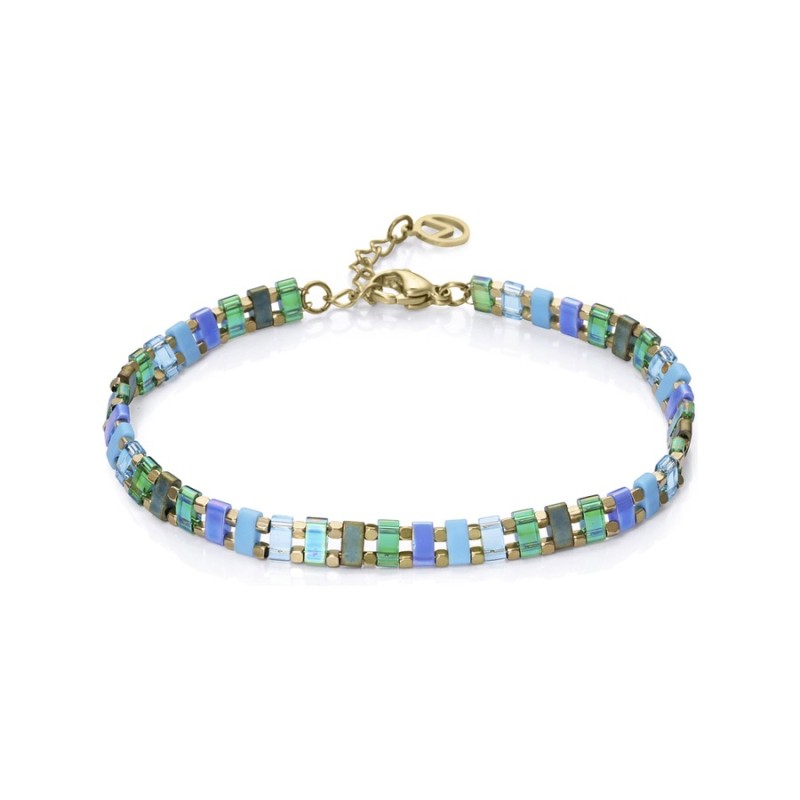 Pulsera Viceroy 14167P01016 Acero IP Dorado con cristales azul y verde