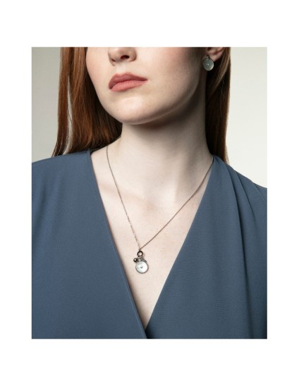 Viceroy 14190C01000 Women's Silver Steel Necklace with Mother-of-Pe