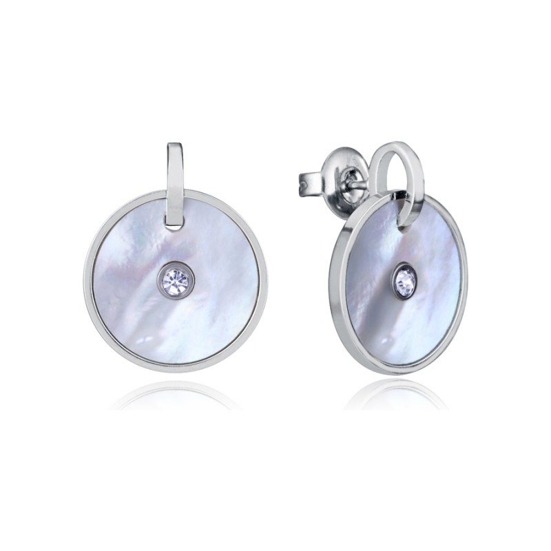 Pendientes Viceroy 14190E01000 mujer acero plateado madreperla cristal