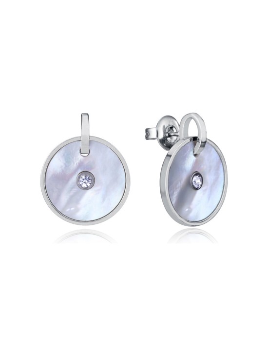 Pendientes Viceroy 14190E01000 mujer acero plateado madreperla cristal