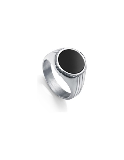 Anillo Viceroy 14119A02210 Hombre Acero con Ágata Negra Pulido