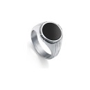 Anillo Viceroy 14119A02410 Hombre Acero con Ágata Negra