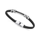 Pulsera Fn 14120P01010 Hombre Acero y Piel Negra