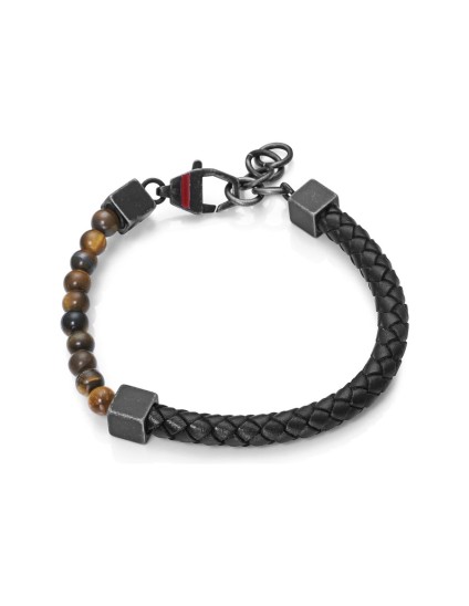 Viceroy Men's Bracelet 14134P01019 Black Leather & Steel