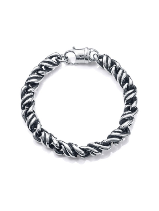 Pulseira Sr Fn 14136P01000 em Aço Envelhecido para Homem