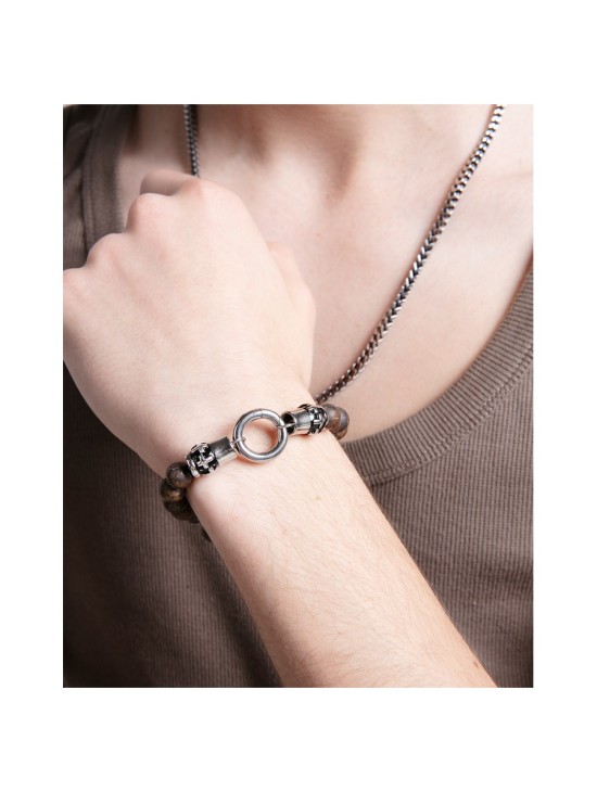 Collar Sr Fn 14139C01000 Hombre Acero pulido plateado