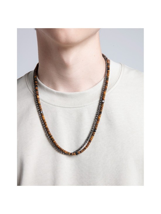 Collar Viceroy 14141C01011 Hombre Acero IP Gun y piedra natural