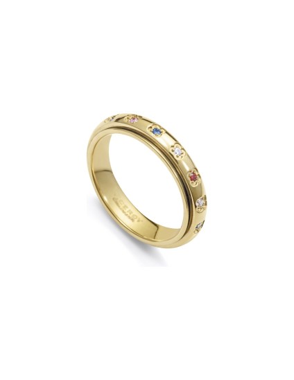 Viceroy 14154A01419 Women's Gold IP Plated Steel Ring with Zirconia