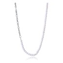 Colar Sr Fashion 14226C01000 Homem Aço Polido e Pérolas Naturais