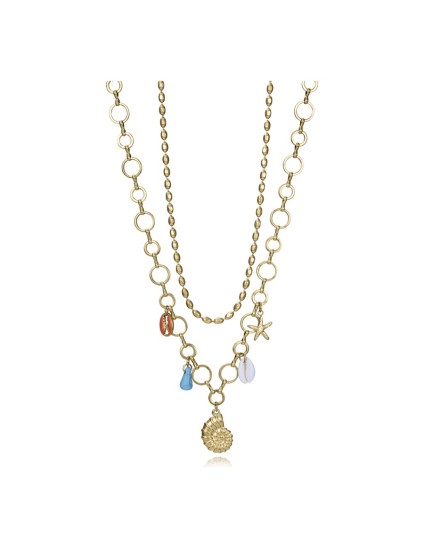 Viceroy Fashion 14273C01012 Women's Gold IP Steel Necklace