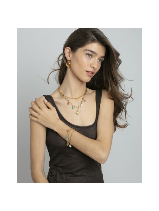 Viceroy Fashion 14273C01012 Women's Gold IP Steel Necklace