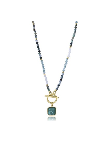 Colar Viceroy 14279C01016 Mulher Aço IP Dourado Pedras Naturais