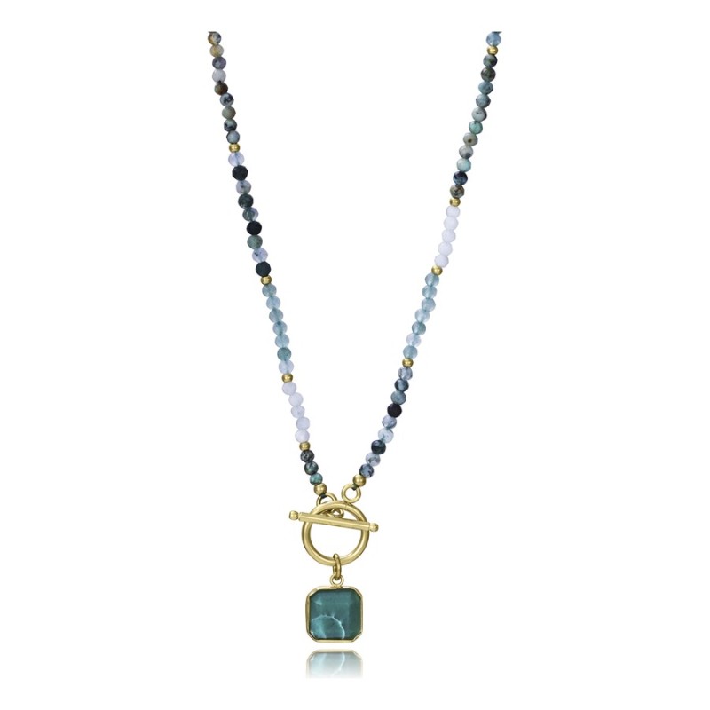 Colar Viceroy 14279C01016 Mulher Aço IP Dourado Pedras Naturais