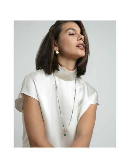 Collar Viceroy 14279C01016 Mujer Acero IP Dorado Piedras Naturales