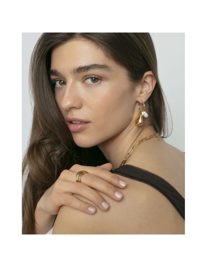 Pendientes Viceroy Fashion 14284E01012 Mujer Acero IP Dorado Perla