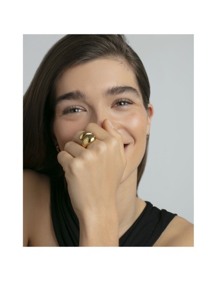 Viceroy 14292A01212 Women's Gold IP Plated Steel Ring with Shine