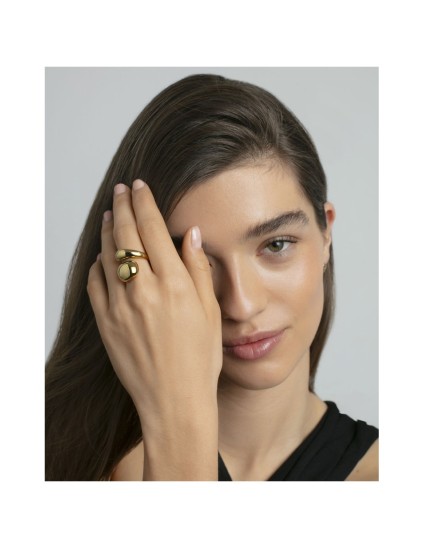 Anillo Viceroy 14292A01612 Mujer Acero IP dorado brillo