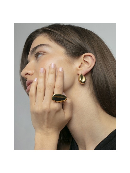 Viceroy Fashion 14293A01212 Women's Gold IP Plated Steel Ring