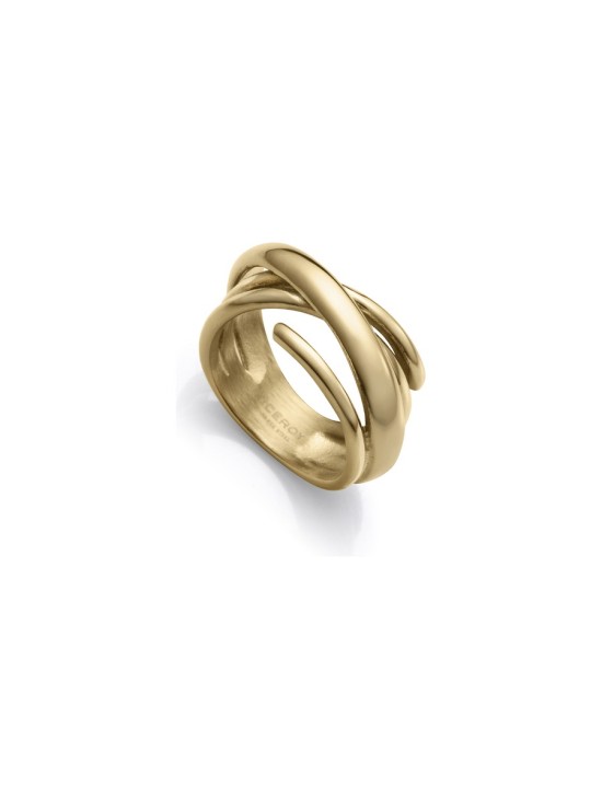 Anillo Viceroy 14295A01412 Mujer Acero IP dorado con diseño abierto
