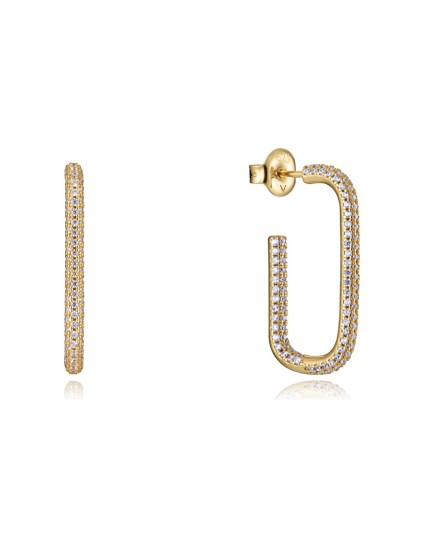 Viceroy Elegant 13077E100-30 Women's Sterling Silver Gold Earrings