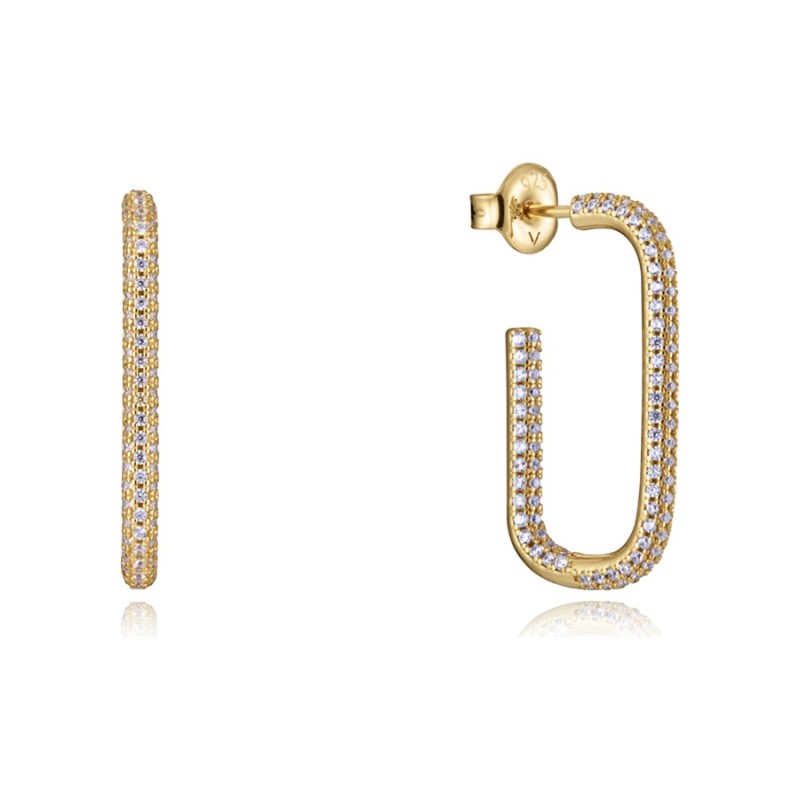 Viceroy Elegant 13077E100-30 Women's Sterling Silver Gold Earrings