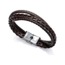 Viceroy Magnum 1334P01011 Men's Bracelet Steel with Brown Leather