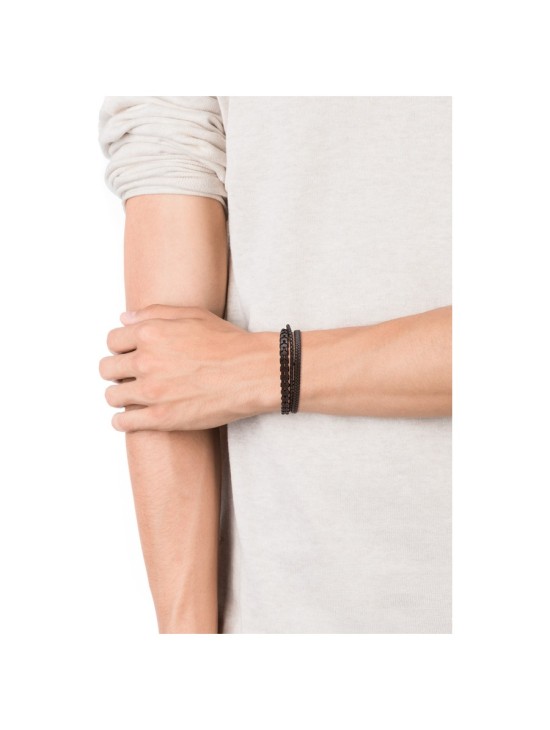 Pulseira Viceroy Magnum 1334P01011 Homem Aço e Pele Castanha