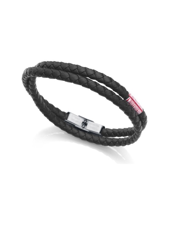 Pulsera Viceroy 1383P01010 Hombre Acero y piel negra