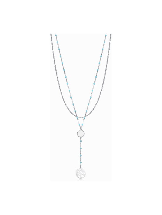 Collar Viceroy 1390C01000 Mujer Acero con esmalte plateado
