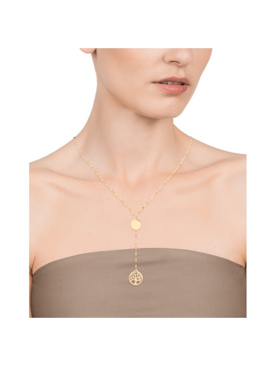Collar Viceroy Fashion 1390C01012 Acero IP dorado con esmalte mujer