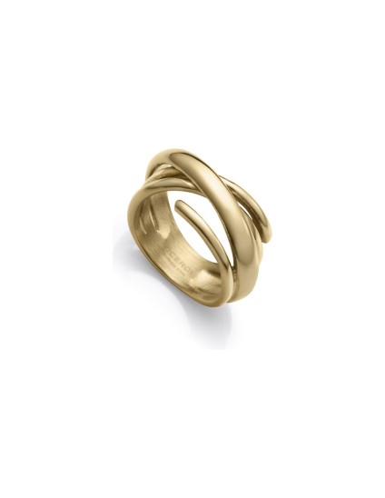 Anel Viceroy 14295A01612 Aço IP Dourado Mulher Design Aberto